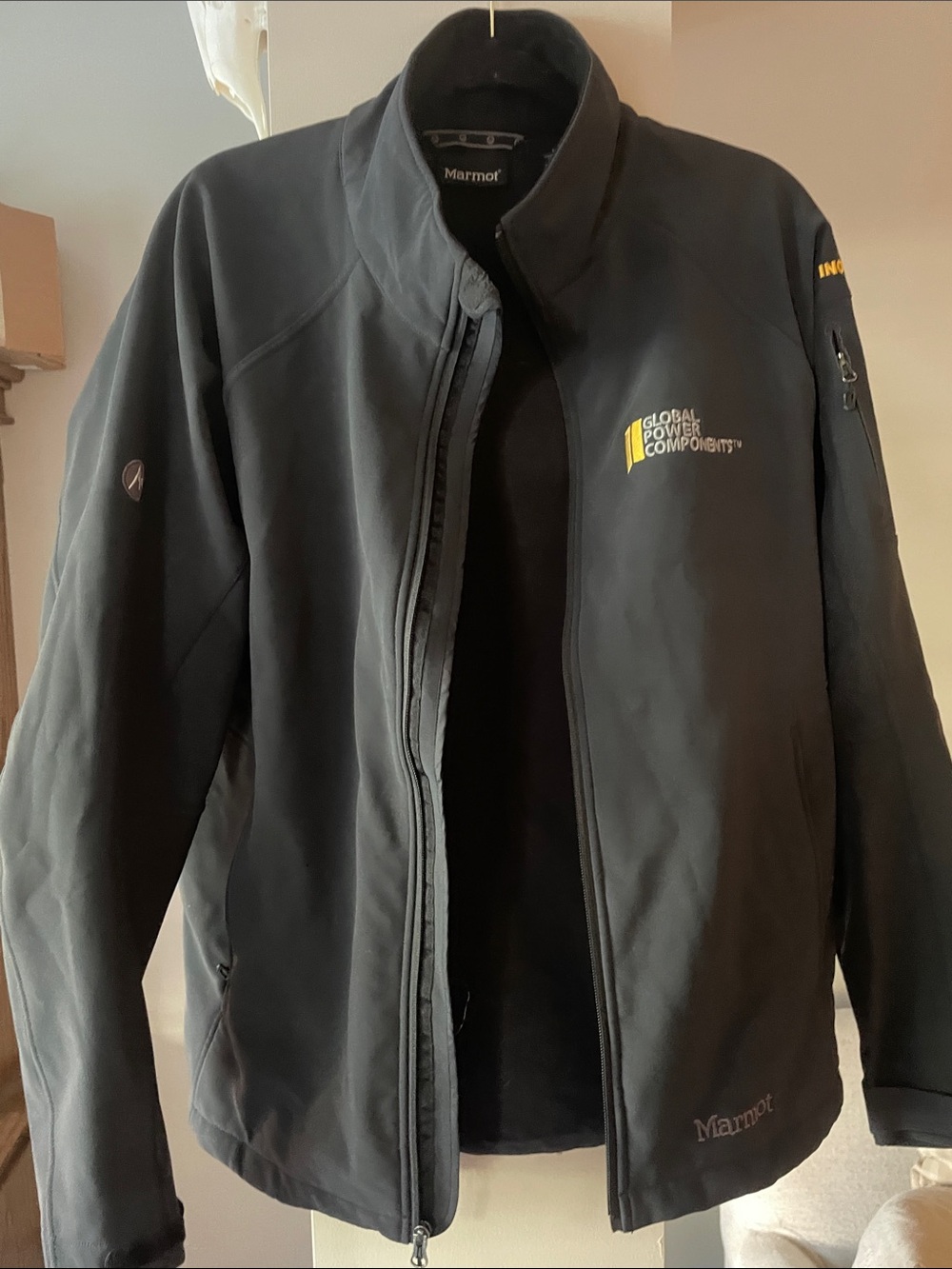Marmot Black Lightweight Softshell Jacket with Logo - Picture 7 of 7